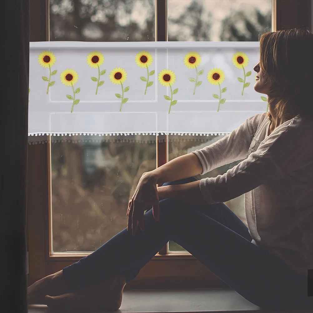 Sunflower Curtains High Quality Polyester Short Window Drape Decor Living Room Bedroom Kitchen Cafe Romantic Feel Home Textiles
Sunflower Curtains High Quality Polyester Short Window Drape Decor Living Room Bedroom Kitchen Cafe Romantic Feel Home Textiles