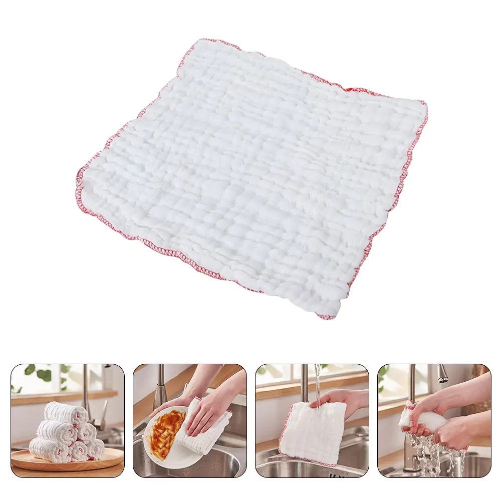 6pcs 12-Layer Muslin Cleaning Cloths Thick Dish Towels Cotton Kitchen Cloths Reusable Dishwashing Rags For Countertops Stoves
6pcs 12-Layer Muslin Cleaning Cloths Thick Dish Towels Cotton Kitchen Cloths Reusable Dishwashing Rags For Countertops Stoves