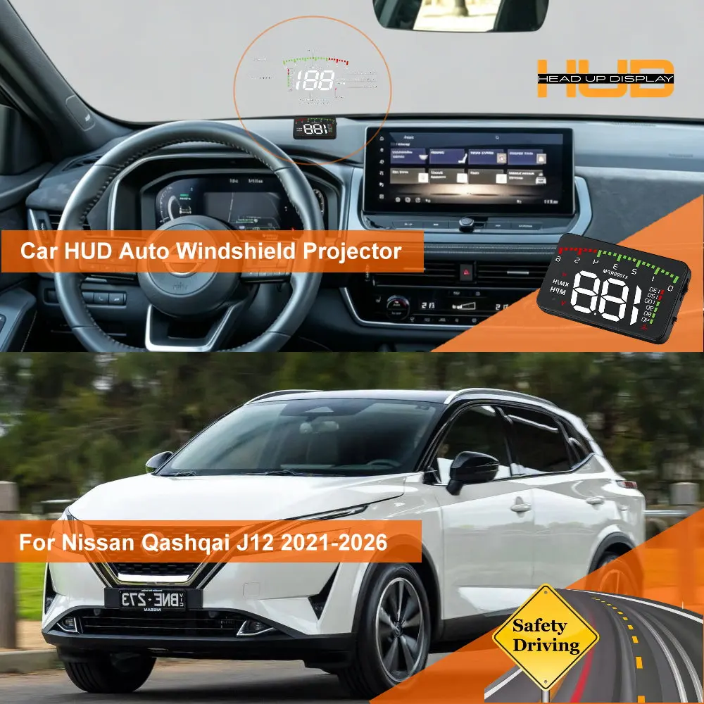 Car Head Up Display HUD For Nissan Qashqai J10 2007-2013 J11 2014-2021 J12 2022-2026 Auto Windshield Projector Accessories
Car Head Up Display HUD For Nissan Qashqai J10 2007-2013 J11 2014-2021 J12 2022-2026 Auto Windshield Projector Accessories
