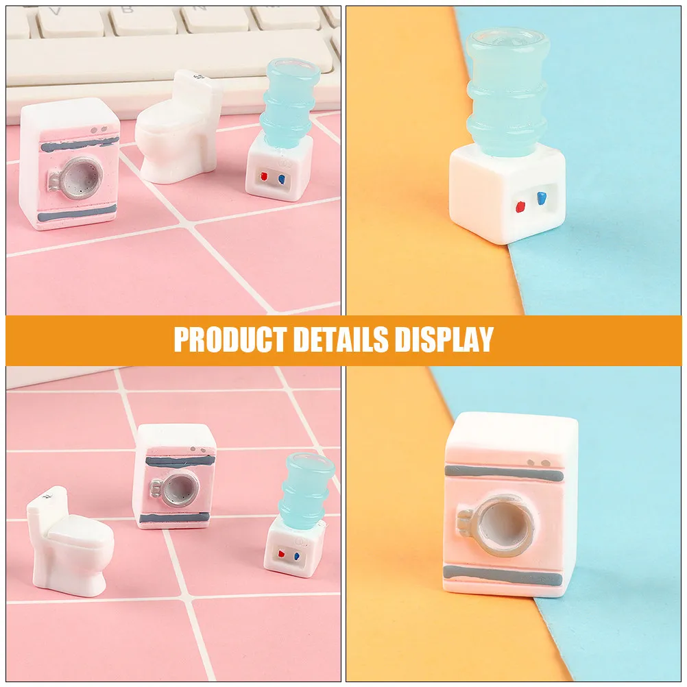 1Set Miniature Washing Machine Toilet Water Fountain Dollhouse Accessories Realistic Resin Decoration Home Furniture Supplies
1Set Miniature Washing Machine Toilet Water Fountain Dollhouse Accessories Realistic Resin Decoration Home Furniture Supplies