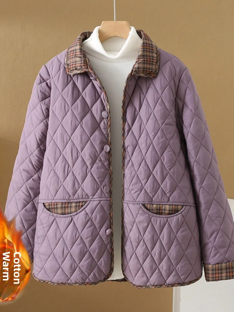 High-End Korean Sle Patchwork Cotton Jaet Women's Winter Loose Fit Thiened Long Sve Cotton Coat Warm Sli
High-End Korean Sle Patchwork Cotton Jaet Women's Winter Loose Fit Thiened Long Sve Cotton Coat Warm Sli