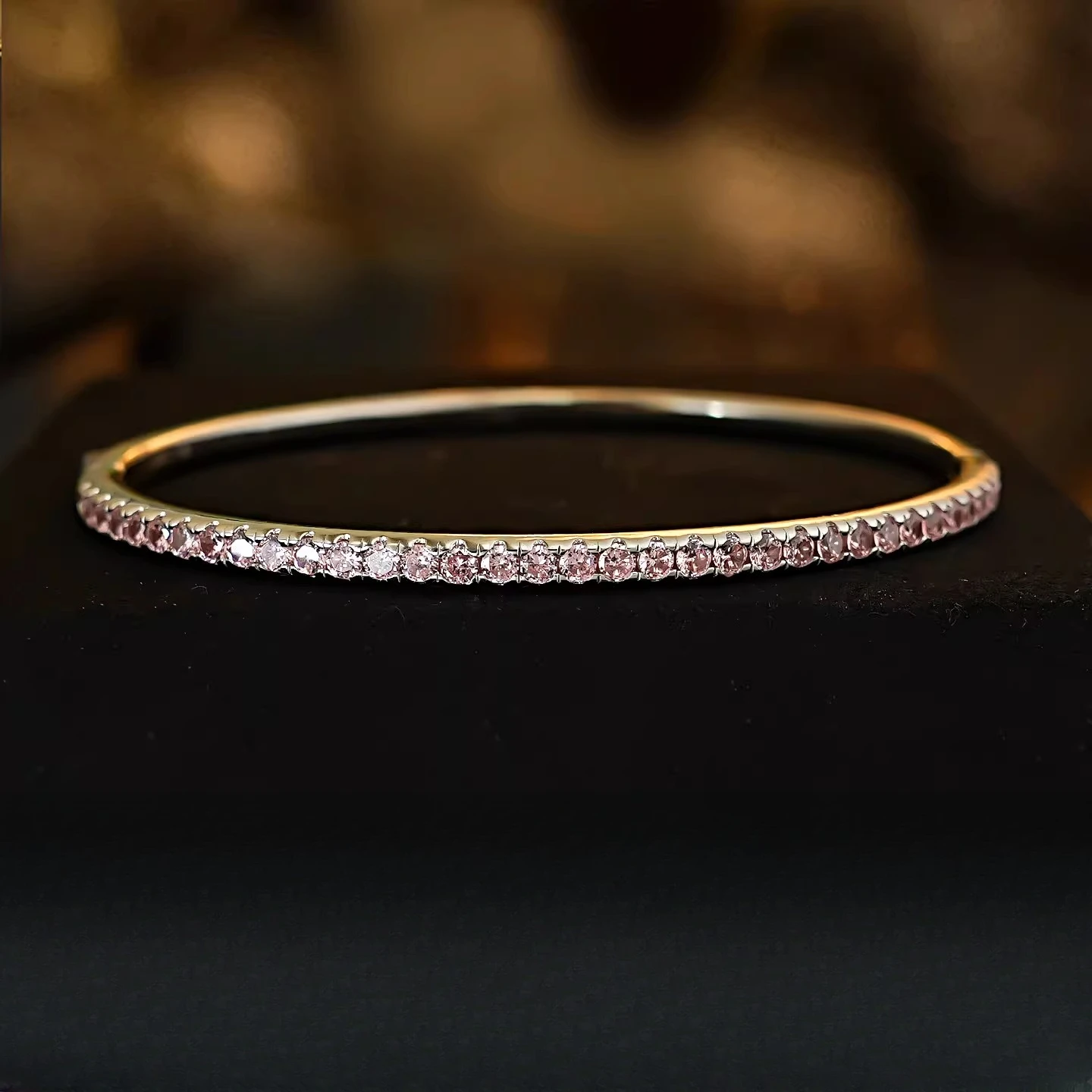 925 sterling silver bracelet, extremely fine pink zircon, women's ins style layered bracelet, sweet temperament jewelry
925 sterling silver bracelet, extremely fine pink zircon, women's ins style layered bracelet, sweet temperament jewelry