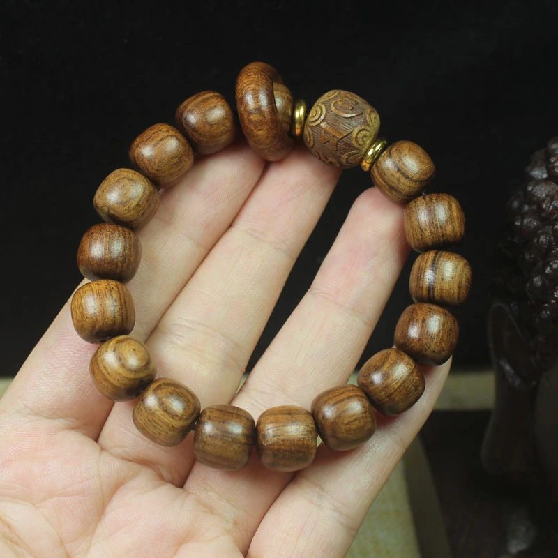 African Black Rosewood Old-Style Bead Bracelet with Loop Design, Unisex Buddhist Prayer Beads, Craft Artifacts
African Black Rosewood Old-Style Bead Bracelet with Loop Design, Unisex Buddhist Prayer Beads, Craft Artifacts