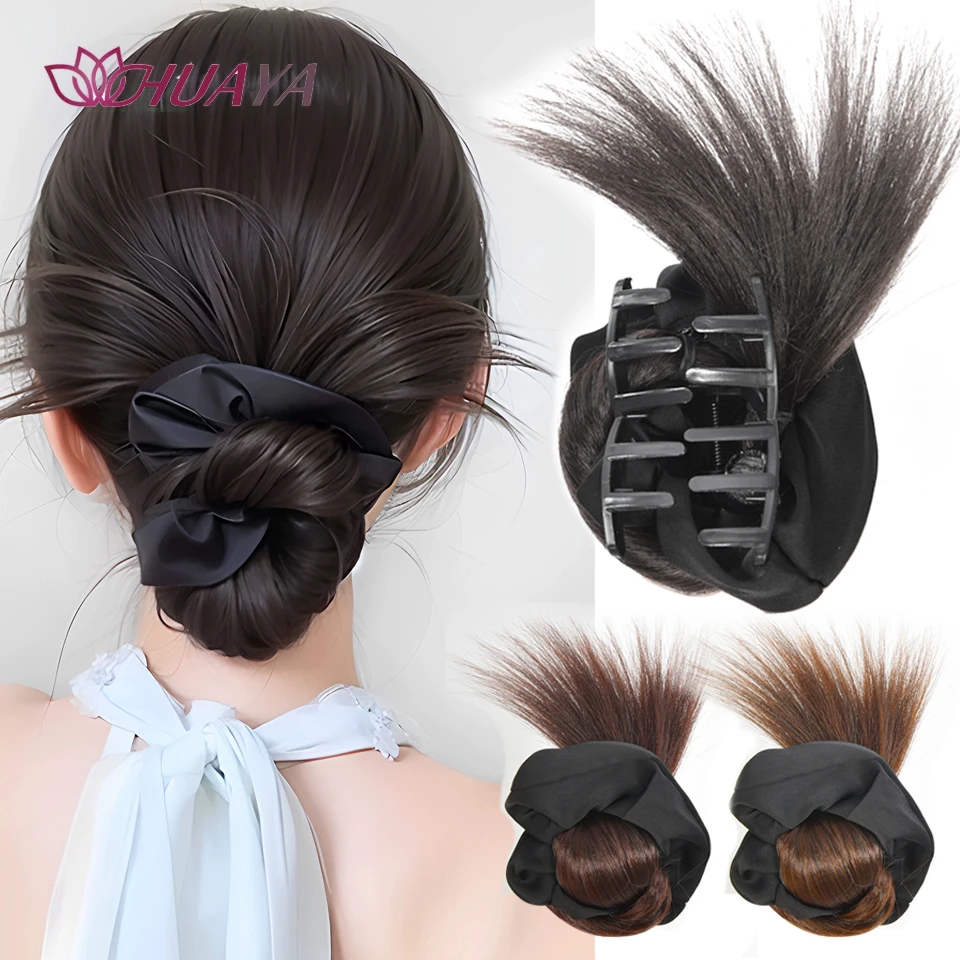 Synthetic Chignon Claw Clip in Hair Piece Straight Fake Hair Bun Ponytail Extensions Scrunchie Hairpieces for Women
Synthetic Chignon Claw Clip in Hair Piece Straight Fake Hair Bun Ponytail Extensions Scrunchie Hairpieces for Women