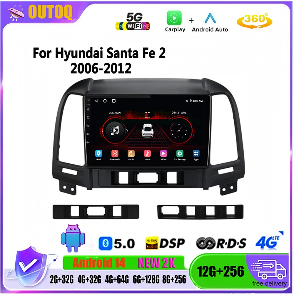 Android 14 для Hyundai Santa Fe 2 2006-2012 Carplay Auto 4G WIFI GPS Автомобильный радиоприемник Навигация Мультимедийный видеоплеер Стерео BT
Android 14 для Hyundai Santa Fe 2 2006-2012 Carplay Auto 4G WIFI GPS Автомобильный радиоприемник Навигация Мультимедийный видеоплеер Стерео BT