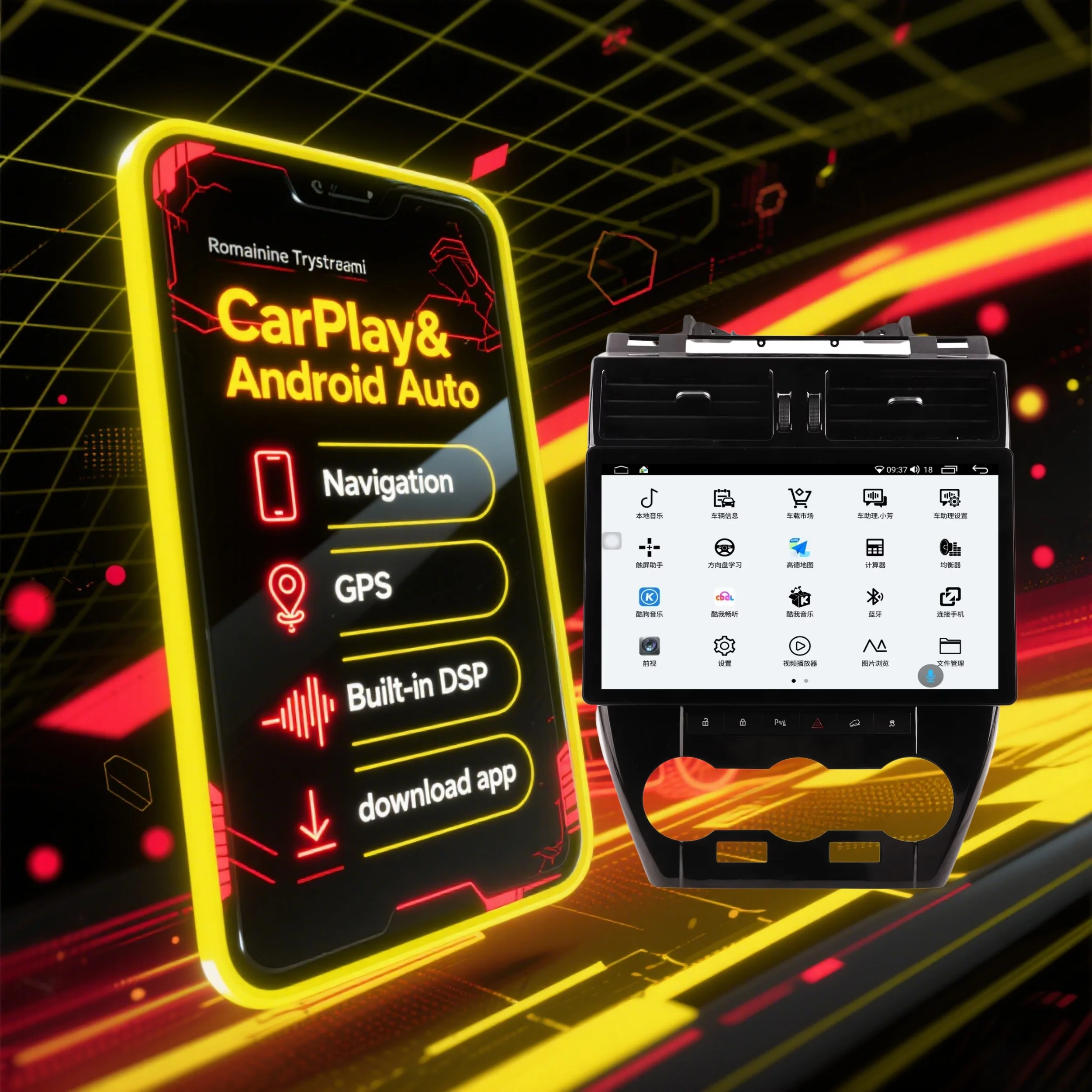 All-in-One 13.3" Touch Screen Android Auto & Wireless CarPlay Head Unit 8+256GB GPS Navi Radio for Land Rover Freelander 2 07-15
All-in-One 13.3" Touch Screen Android Auto & Wireless CarPlay Head Unit 8+256GB GPS Navi Radio for Land Rover Freelander 2 07-15