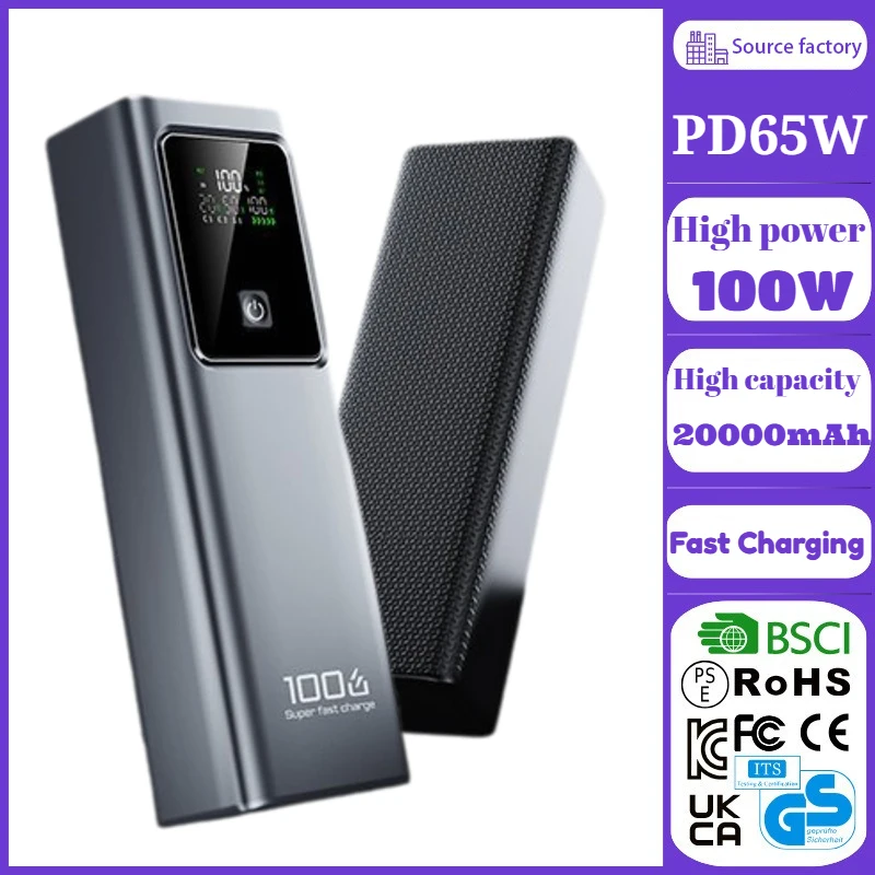 100W Powerbank Fast Charging 20000mAh Large Capacity Power Bank Portable Charger USB C External Spare Battery for IPhone Samsung
100W Powerbank Fast Charging 20000mAh Large Capacity Power Bank Portable Charger USB C External Spare Battery for IPhone Samsung