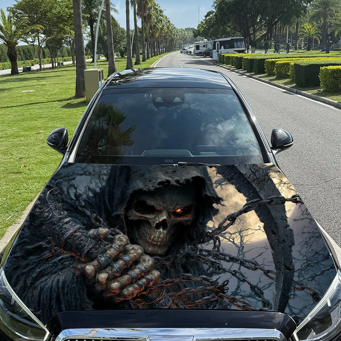 The Giant Sickle Death Reaper Car Vinyl Wrap, PVC Waterproof Car Hood Sticker, Self-Adhesive Scratch-Resistant Stickers For Engi
The Giant Sickle Death Reaper Car Vinyl Wrap, PVC Waterproof Car Hood Sticker, Self-Adhesive Scratch-Resistant Stickers For Engi