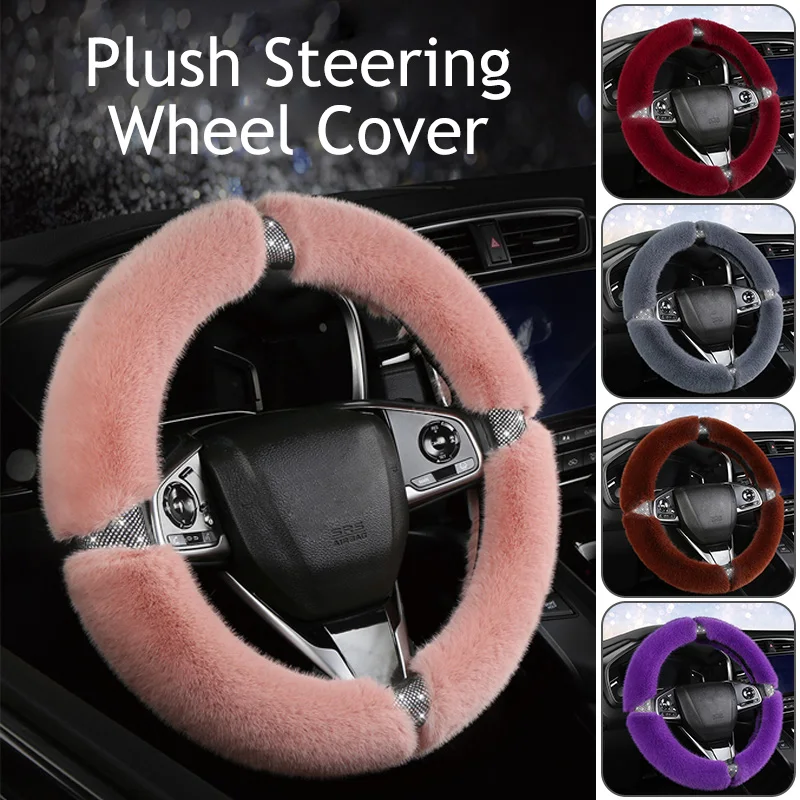 Winter Drill Piece Plush Car Steering Wheel Cover Universal Warm Luxury Car Handle Cover Interior Faux Mink Fur Non-slip
Winter Drill Piece Plush Car Steering Wheel Cover Universal Warm Luxury Car Handle Cover Interior Faux Mink Fur Non-slip