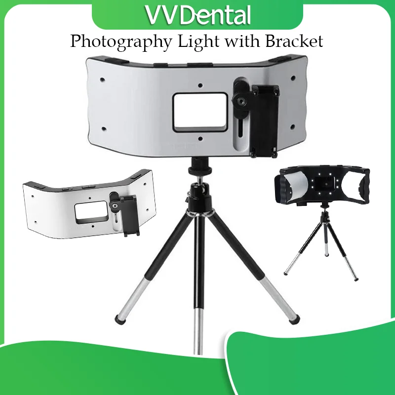 With Stand Dimmable Dental Photo Light 5W 20LED 6000-6500K 3 Light Sources for Teeth Whitening Before/After Clinic Photography
With Stand Dimmable Dental Photo Light 5W 20LED 6000-6500K 3 Light Sources for Teeth Whitening Before/After Clinic Photography