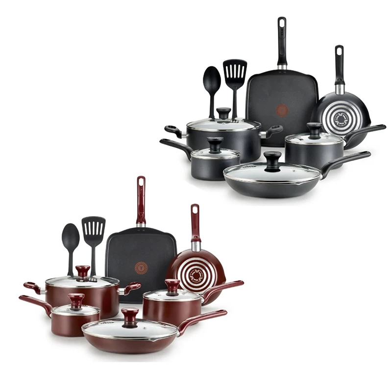 12-Piece T-fal Easy Care Non-Stick Cookware Set Pots And Pans - Durable Kitchenware for Home Cooking
12-Piece T-fal Easy Care Non-Stick Cookware Set Pots And Pans - Durable Kitchenware for Home Cooking