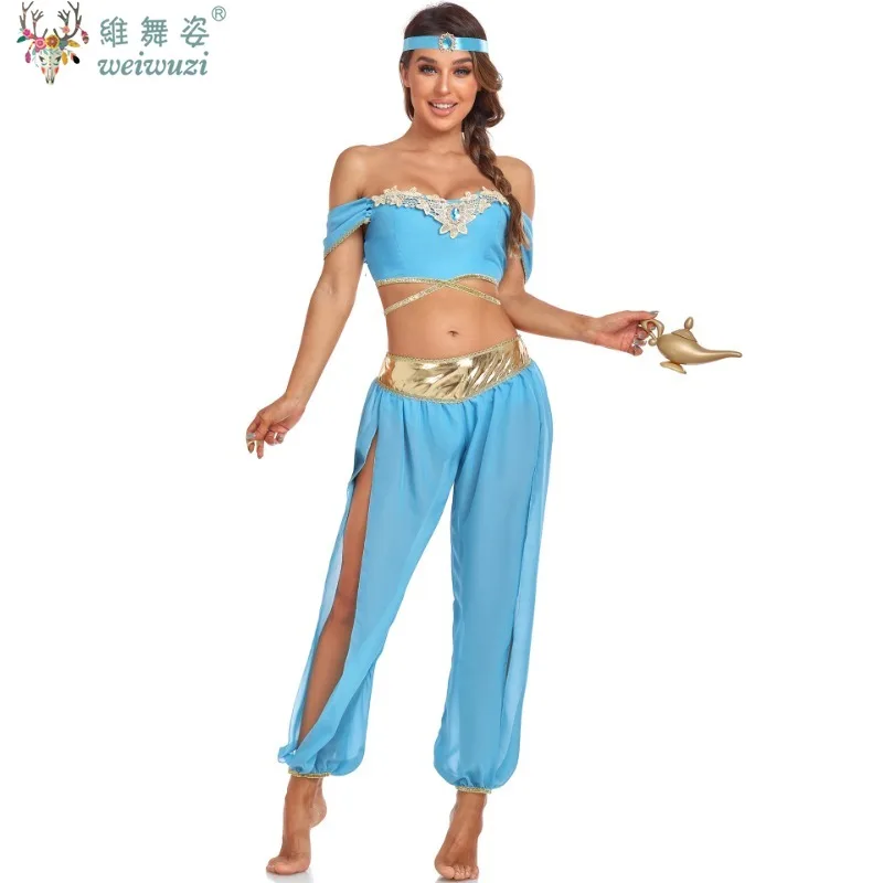 Cosplay Costume Adult Women Princess Jasmine Costume Aladin and The Magic Lamp Carnival Party Fancy Dress Up Halloween Costumes
Cosplay Costume Adult Women Princess Jasmine Costume Aladin and The Magic Lamp Carnival Party Fancy Dress Up Halloween Costumes