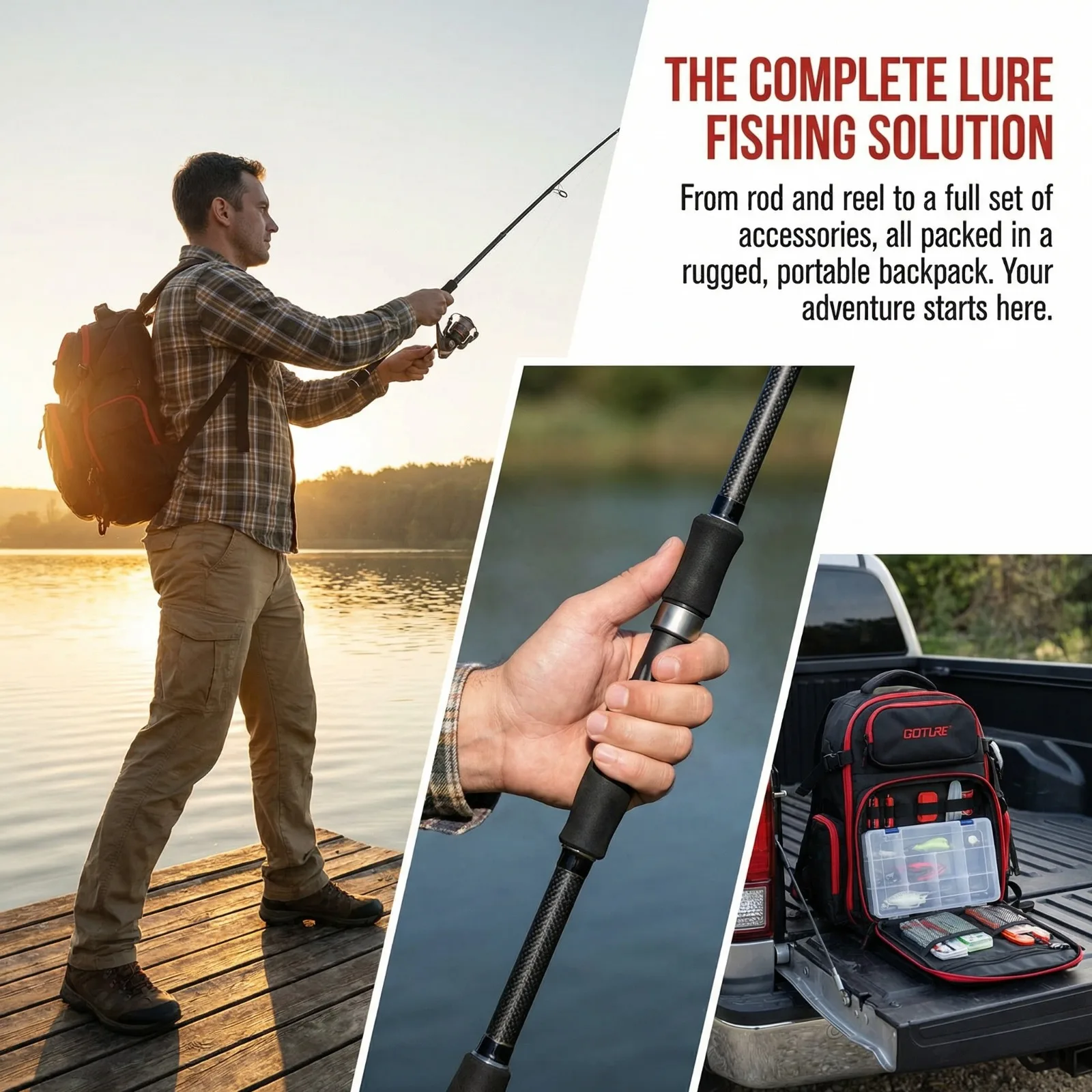 Goture 22Pcs Fishing Rod Reel Combo Full Kit,Complete Tackle Bag,Landing Net,Lures,Lines,Tools for Saltwater Freshwater Fishing
Goture 22Pcs Fishing Rod Reel Combo Full Kit,Complete Tackle Bag,Landing Net,Lures,Lines,Tools for Saltwater Freshwater Fishing