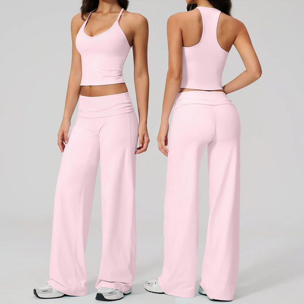 Two Piece Yoga Set Women Tracksuits Running Shockproof Sports Vest Crop Sports Top Flared pants Female Fitness Set Athletic Wear
Two Piece Yoga Set Women Tracksuits Running Shockproof Sports Vest Crop Sports Top Flared pants Female Fitness Set Athletic Wear
