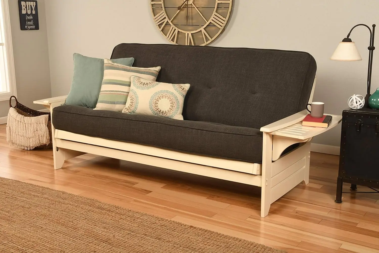 Charcoal Linen Futon Set Convertible Sleeper Couch for Living Room Guest Room Apartment, Customized
Charcoal Linen Futon Set Convertible Sleeper Couch for Living Room Guest Room Apartment, Customized