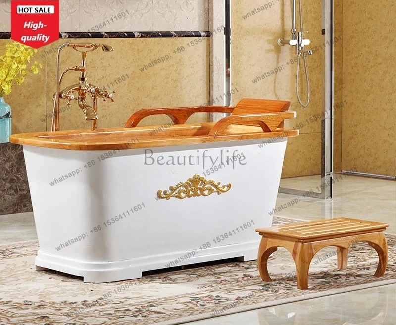 Hand-carved bath tub bath, beauty salon bath wood adult bath tub wooden bucket, household D1089
Hand-carved bath tub bath, beauty salon bath wood adult bath tub wooden bucket, household D1089