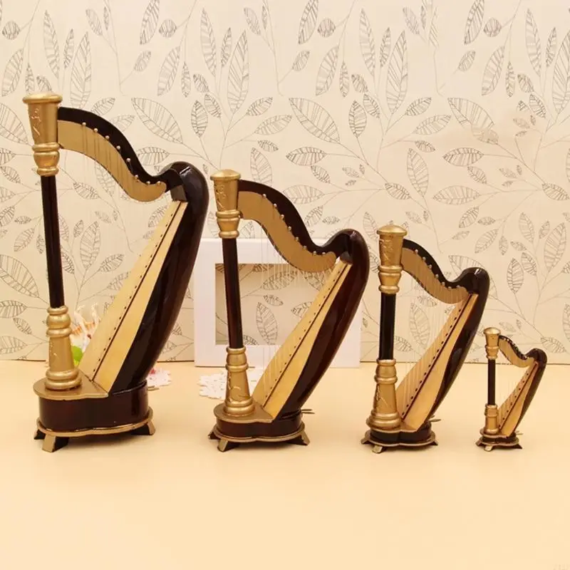 242F Harp Model Decoration Retro Statue Wooden Vintage House Furniture Ornaments
242F Harp Model Decoration Retro Statue Wooden Vintage House Furniture Ornaments