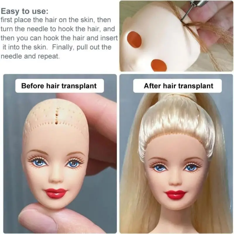 Creative Doll Hair Restoration Set With Wooden Handle And Metal Needle For Custom Hairstyles
Creative Doll Hair Restoration Set With Wooden Handle And Metal Needle For Custom Hairstyles