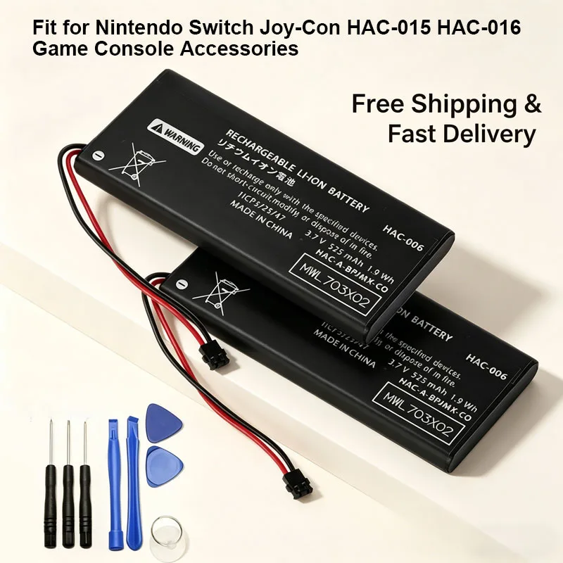 HAC006 HAC-006 525mAh Durable Battery, Fit for Nintendo Switch Joy-Con HAC-015 HAC-016 Game Console Accessories
HAC006 HAC-006 525mAh Durable Battery, Fit for Nintendo Switch Joy-Con HAC-015 HAC-016 Game Console Accessories