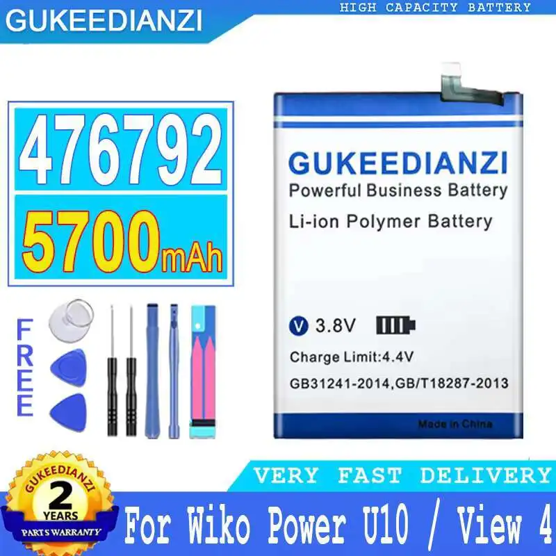 Для Wiko Power U10 Wiko View 4 аккумулятор для мобильного телефона высокой емкости 476792 высокая производительность 5700 мАч
Для Wiko Power U10 Wiko View 4 аккумулятор для мобильного телефона высокой емкости 476792 высокая производительность 5700 мАч