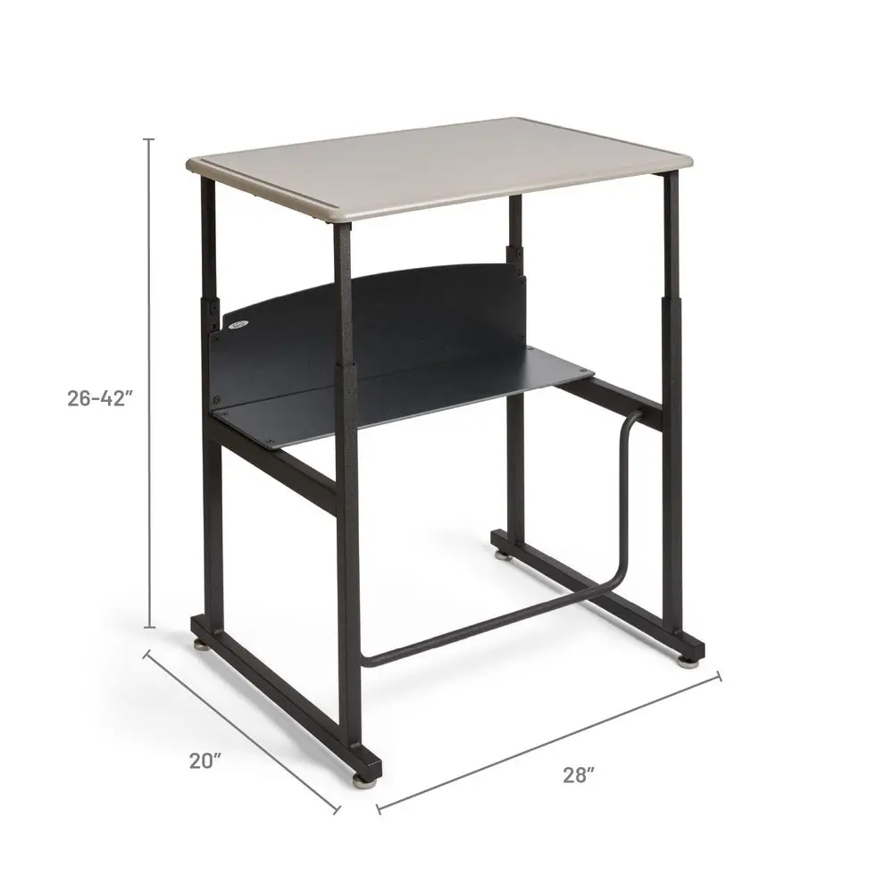 AlphaBetter Student Standing Desk, Adjustable Height with Shelf and Swinging Pendulum Foot Rest, 28 W x 20 D, Gray
AlphaBetter Student Standing Desk, Adjustable Height with Shelf and Swinging Pendulum Foot Rest, 28 W x 20 D, Gray