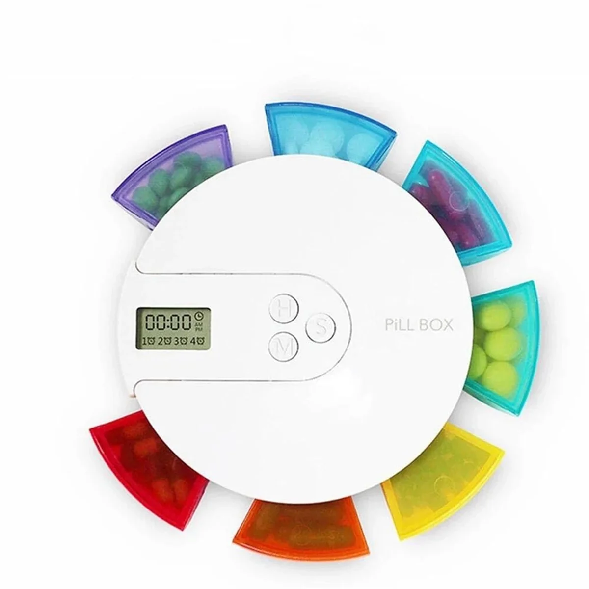 Sales! 7-Day Automatic Pill Dispenser Weekly Smart Timing Pill Reminder for with Alarm,Portable Electronic Medication Organizer
Sales! 7-Day Automatic Pill Dispenser Weekly Smart Timing Pill Reminder for with Alarm,Portable Electronic Medication Organizer