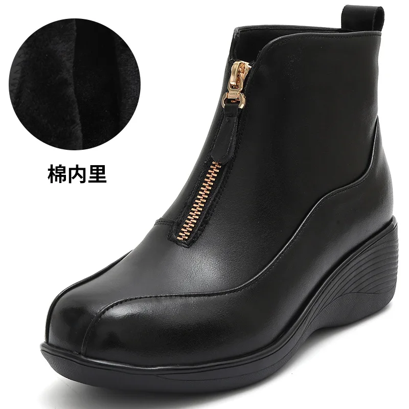ZXRYXGS Top Layer Cowhide Front Zipper Wedges Boots 2025 Square Toe Autumn Winter Boots Fashionable Shoes Women Big Size Boots
ZXRYXGS Top Layer Cowhide Front Zipper Wedges Boots 2025 Square Toe Autumn Winter Boots Fashionable Shoes Women Big Size Boots