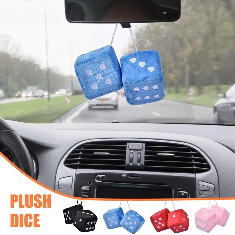 Car Mirror Hanging Plush Dice With Heart-Shaped Dots For Car Interior Hanging Accessories Car Decorative Hanging Mirror Fuzzy
Car Mirror Hanging Plush Dice With Heart-Shaped Dots For Car Interior Hanging Accessories Car Decorative Hanging Mirror Fuzzy