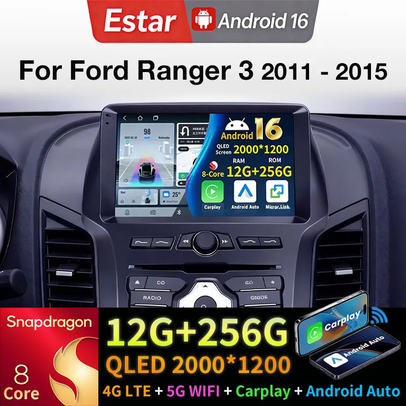Android 16 Car Radio For Ford Ranger 3 2011 - 2015 GPS Wireless Carplay RDS BT DSP Multimedia Player Navigation Head Unit Stereo
Android 16 Car Radio For Ford Ranger 3 2011 - 2015 GPS Wireless Carplay RDS BT DSP Multimedia Player Navigation Head Unit Stereo