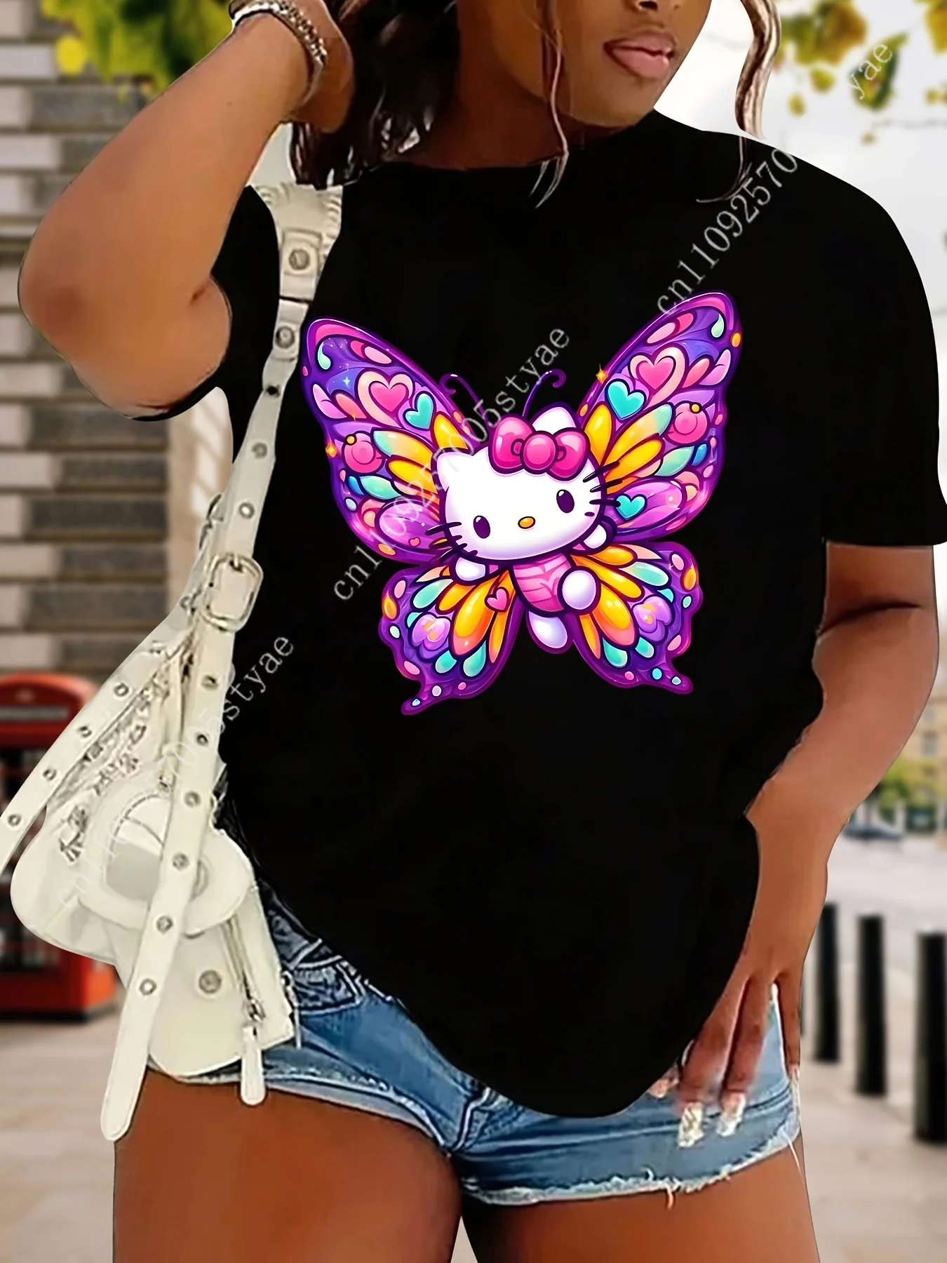 Sanrio Hello Kitty & Friends T-Shirt for Women - Vibrant Cartoon Butterfly Graphic, Comfy Short Sleeve Crew Neck
Sanrio Hello Kitty & Friends T-Shirt for Women - Vibrant Cartoon Butterfly Graphic, Comfy Short Sleeve Crew Neck