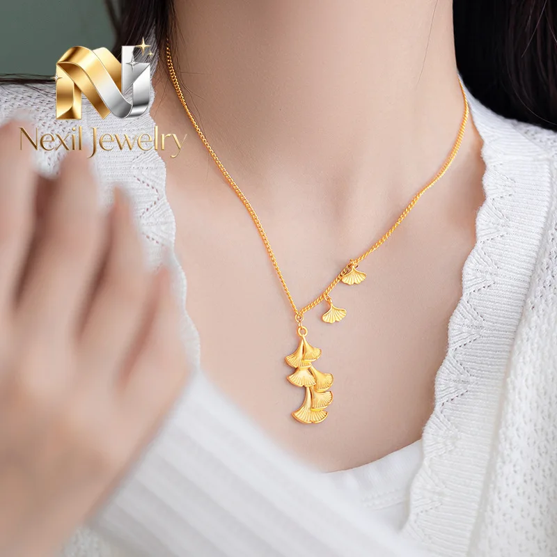Nexil Jewelry Nexil Jewelry Luxury 24K 9999 Pure Gold real gold Ginkgo Leaf Pendant Collarbone Necklace Women's Necklace
Nexil Jewelry Nexil Jewelry Luxury 24K 9999 Pure Gold real gold Ginkgo Leaf Pendant Collarbone Necklace Women's Necklace