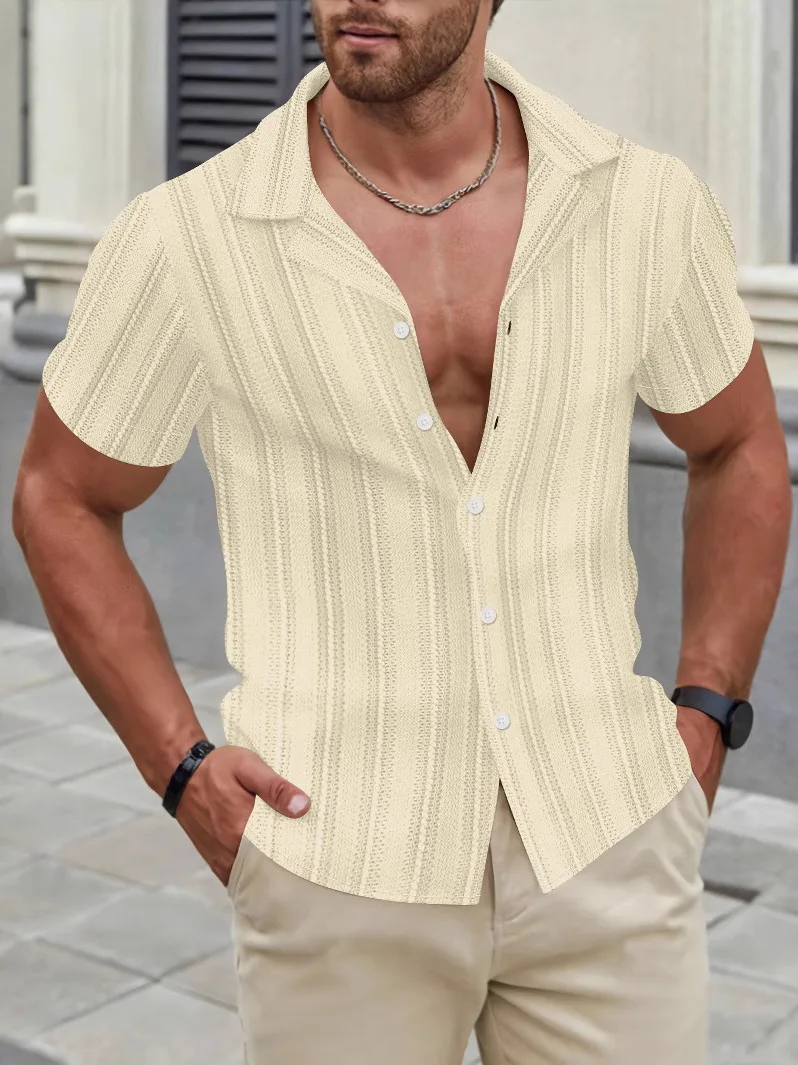 Men's Stand Fit Button up ort Sve irt Skin-Friendly Breathable Polyester Casual Sle Cuban Collar Summer irt
Men's Stand Fit Button up ort Sve irt Skin-Friendly Breathable Polyester Casual Sle Cuban Collar Summer irt