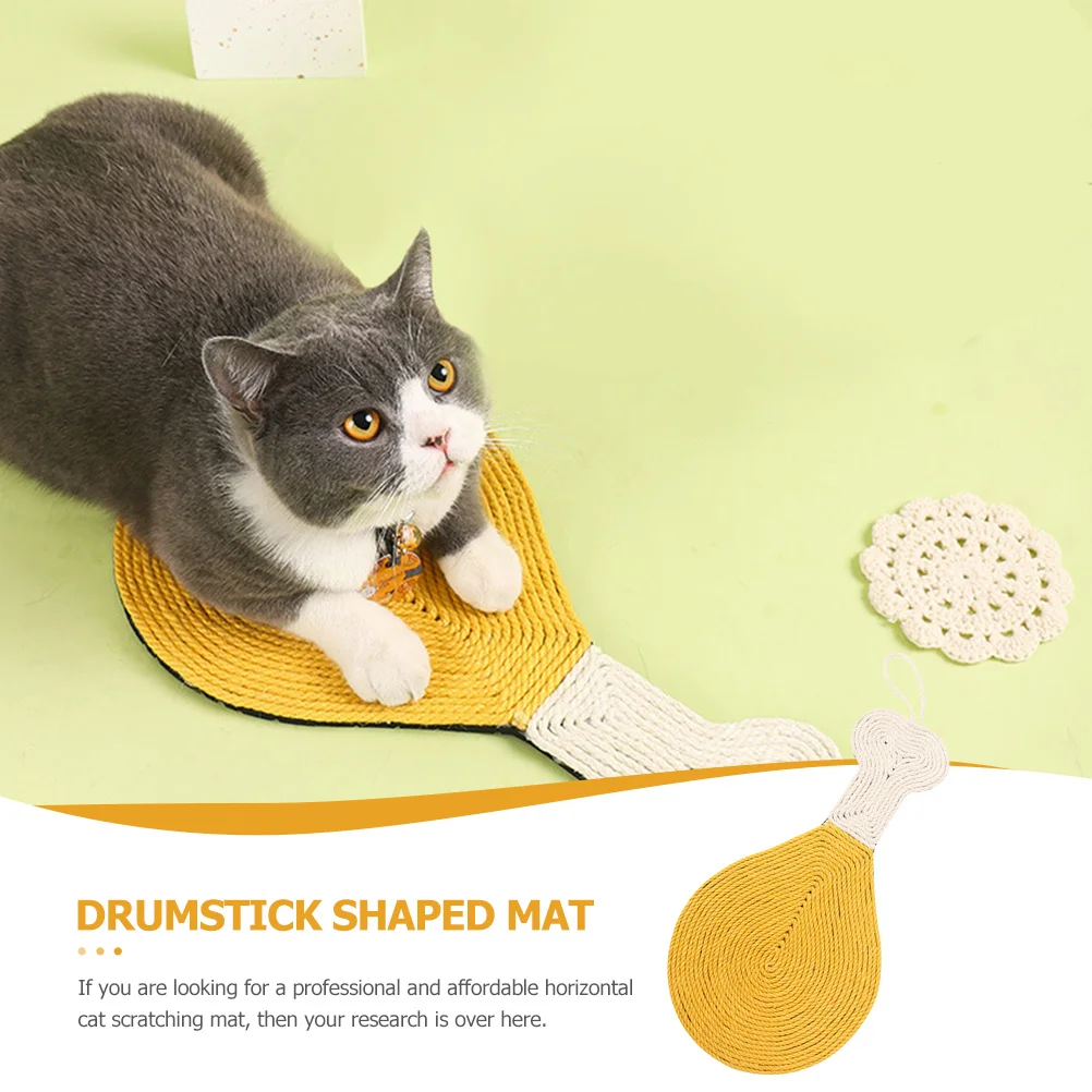 Sisal Cat Scratch Mat Yellow Drumstick Shaped Durable Pet Scratching Rug Cat Claw Grinding Cushion Floor Mat Pet Scratching Rug
Sisal Cat Scratch Mat Yellow Drumstick Shaped Durable Pet Scratching Rug Cat Claw Grinding Cushion Floor Mat Pet Scratching Rug
