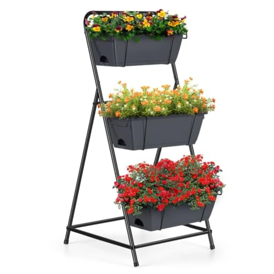 Vertical Garden Planter 3 Tier Raised Garden Bed Herb Planter Outdoor Standing Garden Planter Box with Drainage Holes Removable
Vertical Garden Planter 3 Tier Raised Garden Bed Herb Planter Outdoor Standing Garden Planter Box with Drainage Holes Removable