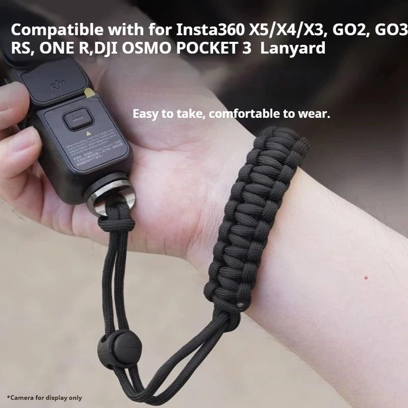 Paracord Camera Wrist Strap Lanyard with 1/4-20 Screw for Insta360 X5/X4/X3/GO2/3/ONE RS/ONE R/DJI OSMO POCKET 3 Selfie Lanyard
Paracord Camera Wrist Strap Lanyard with 1/4-20 Screw for Insta360 X5/X4/X3/GO2/3/ONE RS/ONE R/DJI OSMO POCKET 3 Selfie Lanyard