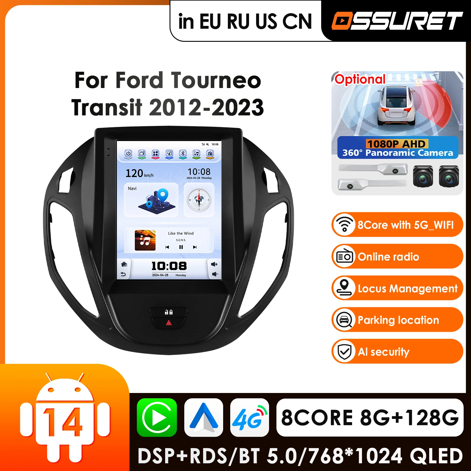 Автомагнитола OSSURET 9.7 дюйма 7862 2DIN Android 14 с GPS и CarPlay для Ford Transit Tourneo 2012-2023
Автомагнитола OSSURET 9.7 дюйма 7862 2DIN Android 14 с GPS и CarPlay для Ford Transit Tourneo 2012-2023