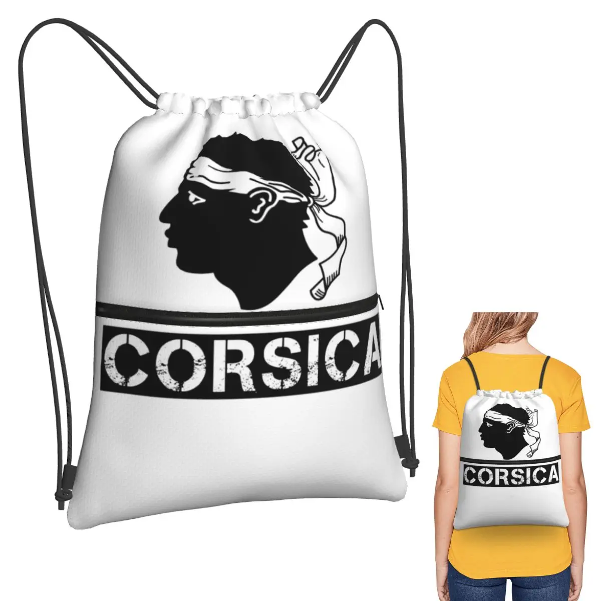 Corsica Map Flag French Corsican Backpacks Fashion Drawstring Bundle Pocket Storage Bag Book Bags for Travel Students
Corsica Map Flag French Corsican Backpacks Fashion Drawstring Bundle Pocket Storage Bag Book Bags for Travel Students
