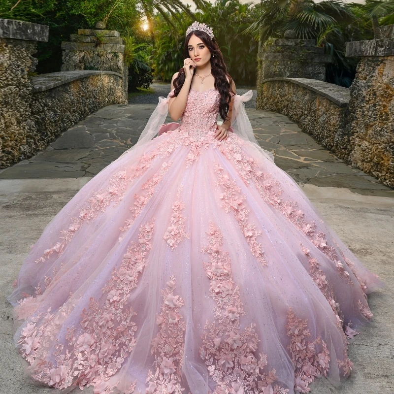 Pink Shiny Quinceanera Dresses Ball Gown Off The Shoulder Applique Lace Beads Tull Party Birthday Sweet 16 Dress Vestido 15 De
Pink Shiny Quinceanera Dresses Ball Gown Off The Shoulder Applique Lace Beads Tull Party Birthday Sweet 16 Dress Vestido 15 De