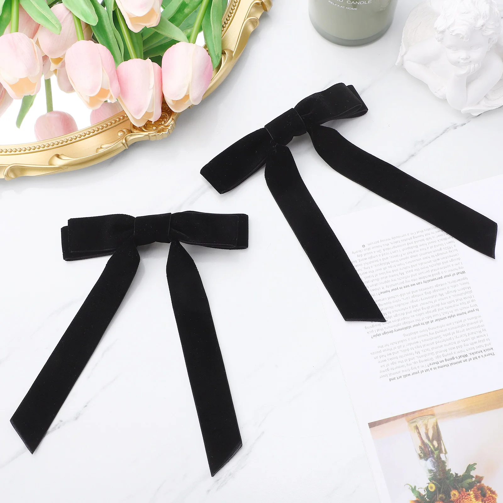 2 pcs for Small Women Velvet Clips Ribbon For Ribbon Hair Bows For Women Small Bows Hair Care Styling
2 pcs for Small Women Velvet Clips Ribbon For Ribbon Hair Bows For Women Small Bows Hair Care Styling