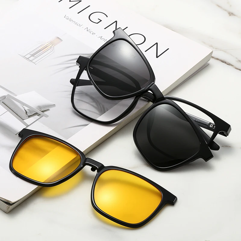 6 IN 1 Magnetic Clip-on Polarized Sunglasses Tinted Lens Myopia Glasses Frame Night Vision Driving Glasses
6 IN 1 Magnetic Clip-on Polarized Sunglasses Tinted Lens Myopia Glasses Frame Night Vision Driving Glasses