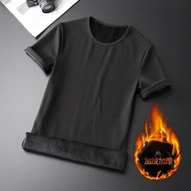 Men Thermal Underwear Tops Fleece Thickened Short Sleeve T-Shirt Keep Warm Tees O-neck Solid Bottoming Shirt Thermo Pullover
Men Thermal Underwear Tops Fleece Thickened Short Sleeve T-Shirt Keep Warm Tees O-neck Solid Bottoming Shirt Thermo Pullover