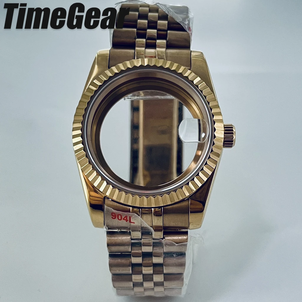36MM/40MM Rose Gold Fluted Curved Jubilee Bracelet Sapphire Watch Case Fit NH34 NH35 NH36 NH38 ETA2824 Movement For 28.5MM Dial
36MM/40MM Rose Gold Fluted Curved Jubilee Bracelet Sapphire Watch Case Fit NH34 NH35 NH36 NH38 ETA2824 Movement For 28.5MM Dial