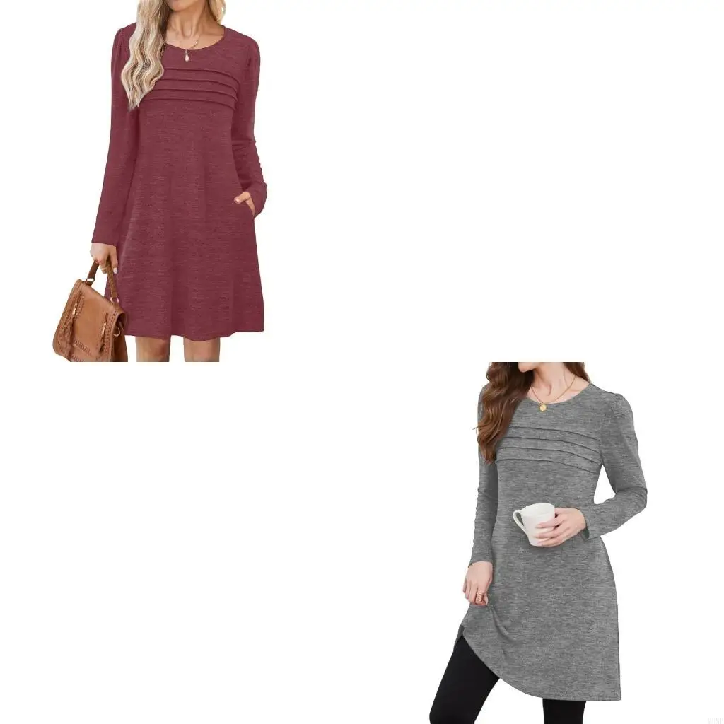 Y3NE Easy Wash Women's Sweater Dress Long Sleeve Round Neck Soft Fabric Waist Accentuating No Shrinkage for Busy Women
Y3NE Easy Wash Women's Sweater Dress Long Sleeve Round Neck Soft Fabric Waist Accentuating No Shrinkage for Busy Women