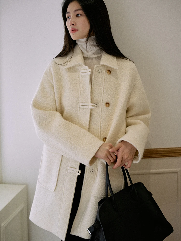 Винтажное шерстяное пальто Jicouture для женщин, двубортное/однобортное, средней длины, однотонное, для повседневной носки, зимнее
Винтажное шерстяное пальто Jicouture для женщин, двубортное/однобортное, средней длины, однотонное, для повседневной носки, зимнее
