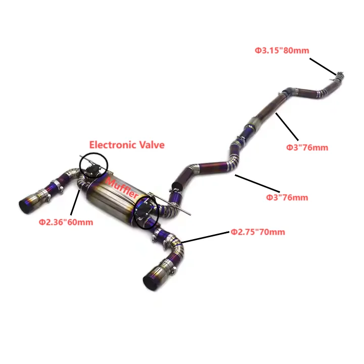 OEM Catback Exhaust For BMW F30 340/340i F36 440/440i 3.0T B58 2016-2023 Titanium Valve Electronic Exhaust Rebound System
OEM Catback Exhaust For BMW F30 340/340i F36 440/440i 3.0T B58 2016-2023 Titanium Valve Electronic Exhaust Rebound System