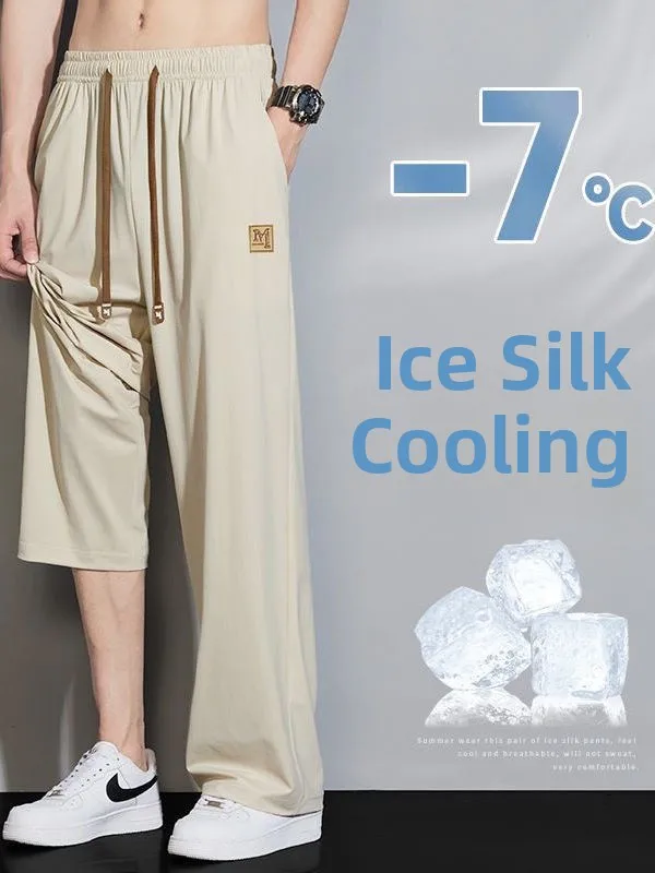 Ice Silk Men's Casual Pants Summer Thin Loose Straight Leg Wide Leg Drape Sports Long Trousers Comfortable Breathable Lightwe...
Ice Silk Men's Casual Pants Summer Thin Loose Straight Leg Wide Leg Drape Sports Long Trousers Comfortable Breathable Lightwe...