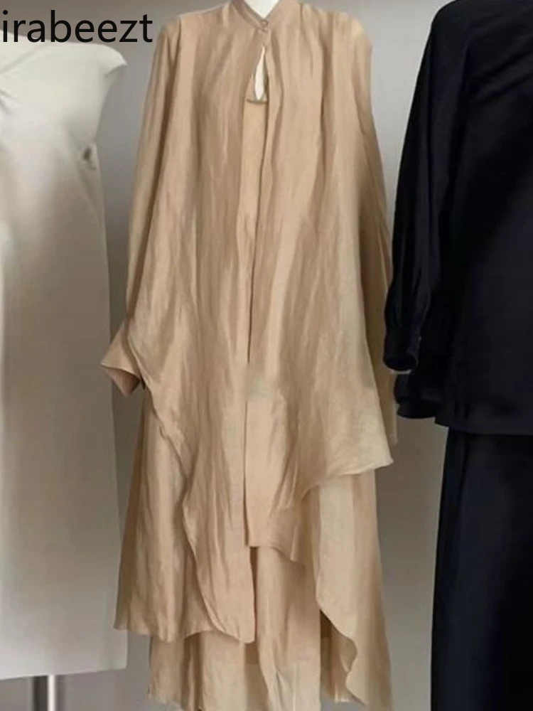 Elegant Casual New Chinese Style Long Dress & Cover-Up Set Women Spring Loose Boho Chic Two-Piece Outfit
Elegant Casual New Chinese Style Long Dress & Cover-Up Set Women Spring Loose Boho Chic Two-Piece Outfit