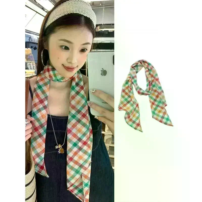 Red Grid Narrow Scarf Vintage Choker Scarf For Women Y2K Hair Tie Bag Accessory
Red Grid Narrow Scarf Vintage Choker Scarf For Women Y2K Hair Tie Bag Accessory