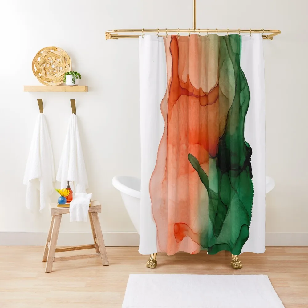Orange and Dark Green Abstract Shower Curtain Shower Set Elegant Bathroom For Bathroom Shower Waterproof Fabric Curtain
Orange and Dark Green Abstract Shower Curtain Shower Set Elegant Bathroom For Bathroom Shower Waterproof Fabric Curtain