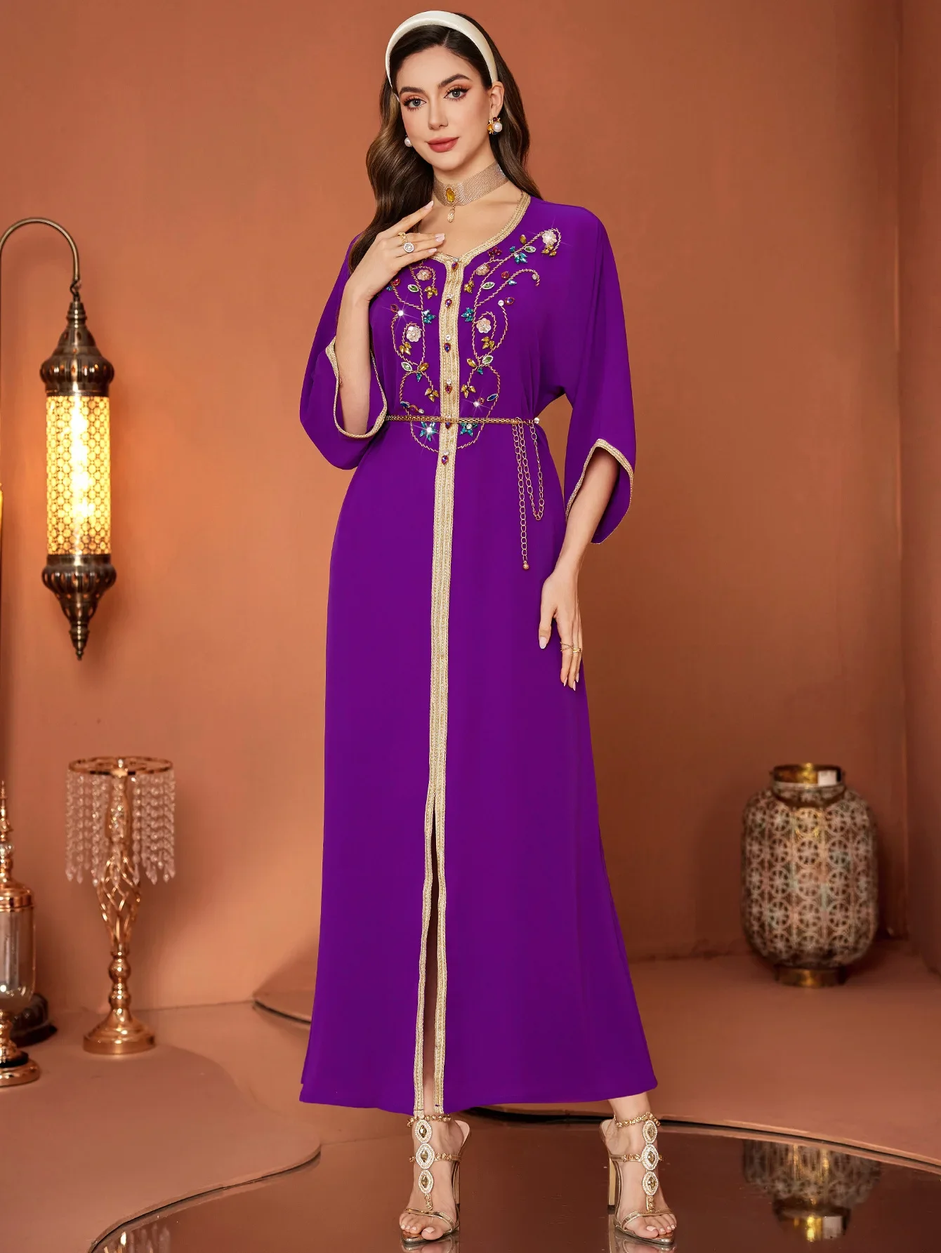 Eid Muslim Dress Women Abaya Diamond V Neck Long Dresses Party Caftan Jalabiya Ramadan Dubai Arab Long Robe 2025 Vestidos Largos
Eid Muslim Dress Women Abaya Diamond V Neck Long Dresses Party Caftan Jalabiya Ramadan Dubai Arab Long Robe 2025 Vestidos Largos